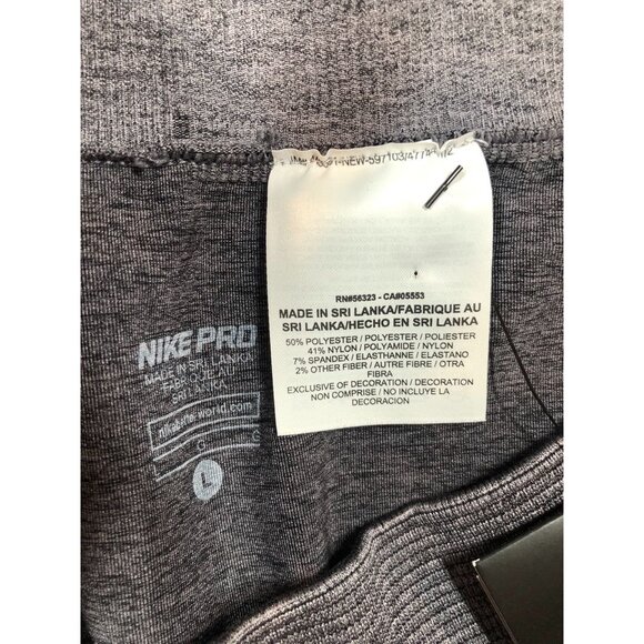 Nike Pro Hyperwarm Limitless Training Tights Charcoal Gray 704004 Womens Large L - Picture 10 of 11